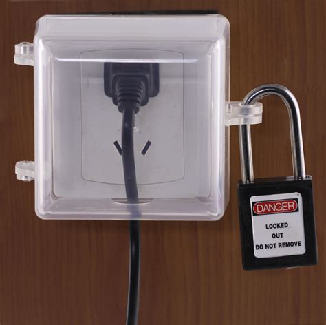 locks for junction boxes|locking electrical outlet.